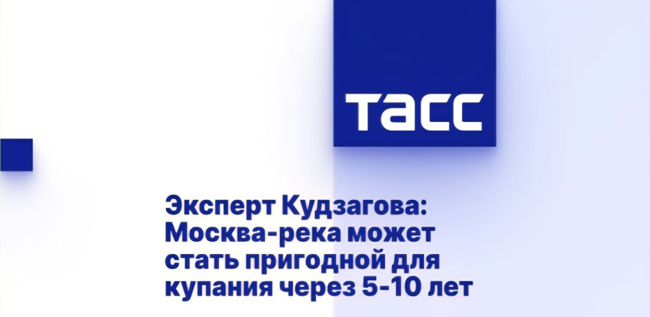 ТАСС. Эксперт Кудзагова: Москва-река может стать пригодной для купания через 5-10 лет